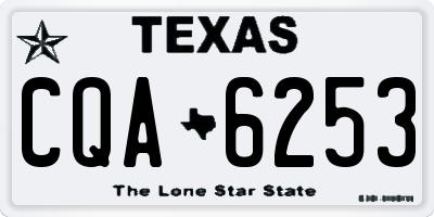 TX license plate CQA6253