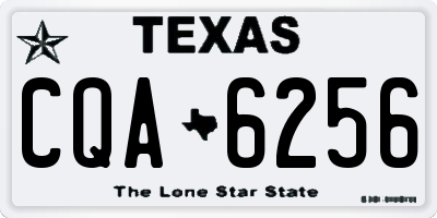 TX license plate CQA6256