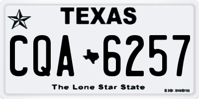 TX license plate CQA6257