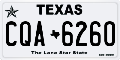 TX license plate CQA6260