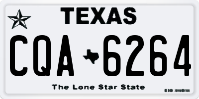TX license plate CQA6264