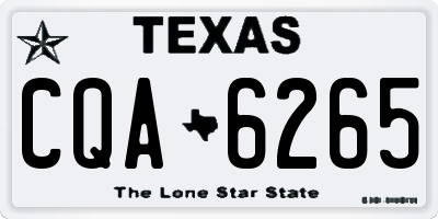 TX license plate CQA6265