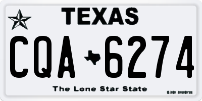 TX license plate CQA6274