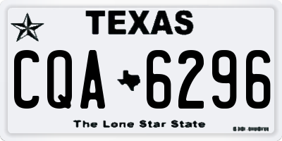 TX license plate CQA6296