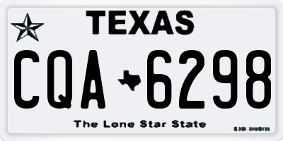 TX license plate CQA6298