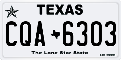 TX license plate CQA6303