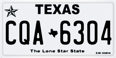 TX license plate CQA6304