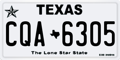 TX license plate CQA6305