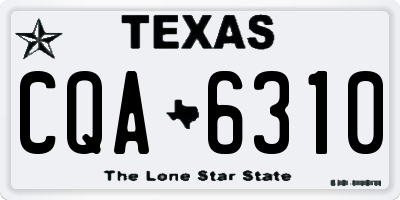 TX license plate CQA6310