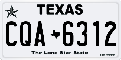 TX license plate CQA6312
