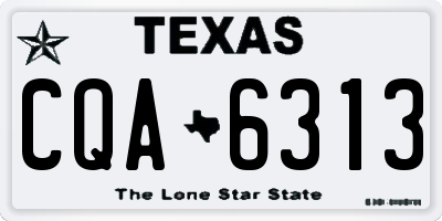 TX license plate CQA6313