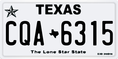 TX license plate CQA6315