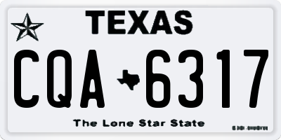 TX license plate CQA6317
