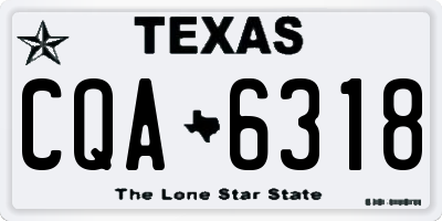 TX license plate CQA6318