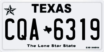 TX license plate CQA6319