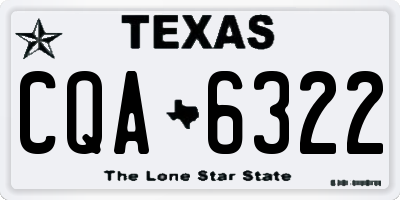 TX license plate CQA6322