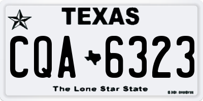 TX license plate CQA6323