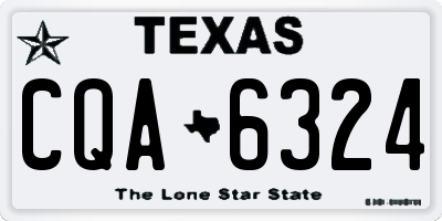 TX license plate CQA6324