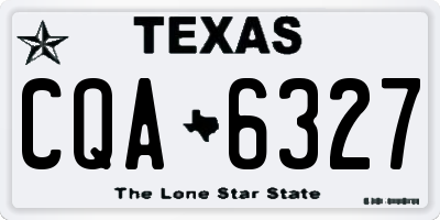 TX license plate CQA6327