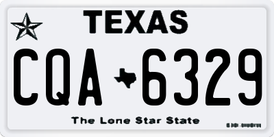 TX license plate CQA6329