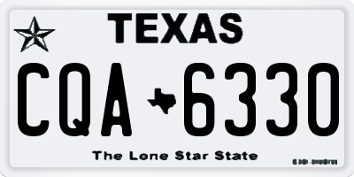 TX license plate CQA6330