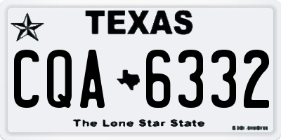 TX license plate CQA6332