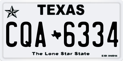 TX license plate CQA6334