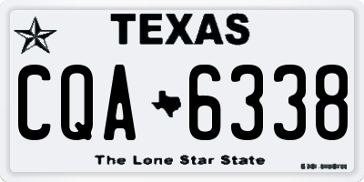 TX license plate CQA6338