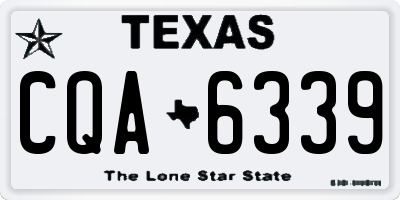 TX license plate CQA6339