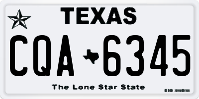 TX license plate CQA6345