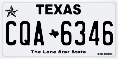 TX license plate CQA6346