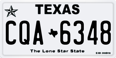 TX license plate CQA6348