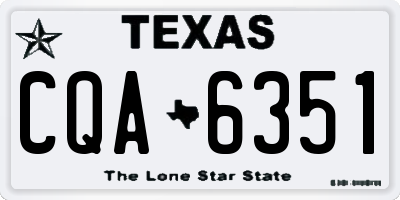 TX license plate CQA6351