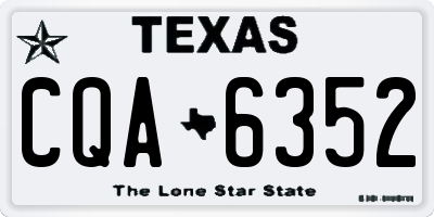 TX license plate CQA6352