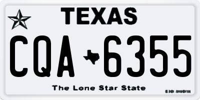 TX license plate CQA6355