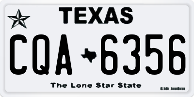 TX license plate CQA6356