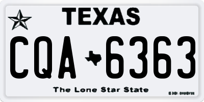 TX license plate CQA6363
