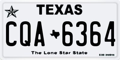 TX license plate CQA6364