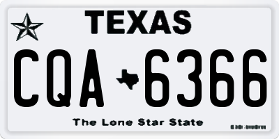 TX license plate CQA6366