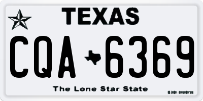 TX license plate CQA6369