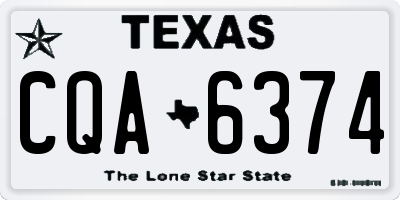 TX license plate CQA6374