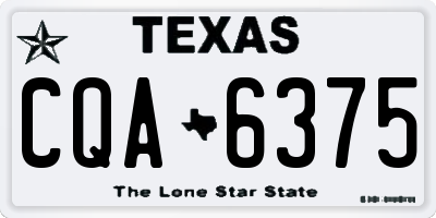 TX license plate CQA6375