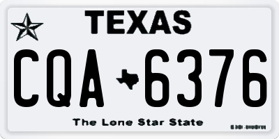 TX license plate CQA6376