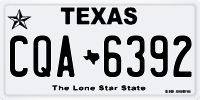 TX license plate CQA6392
