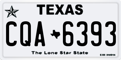 TX license plate CQA6393