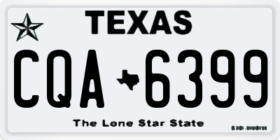 TX license plate CQA6399