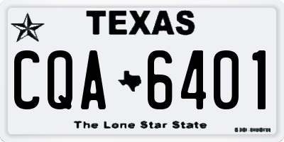 TX license plate CQA6401