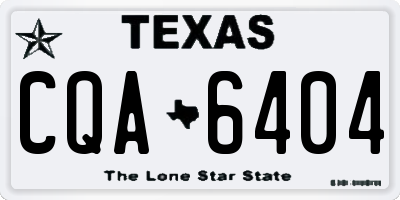 TX license plate CQA6404