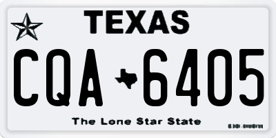 TX license plate CQA6405
