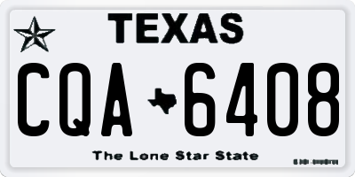 TX license plate CQA6408